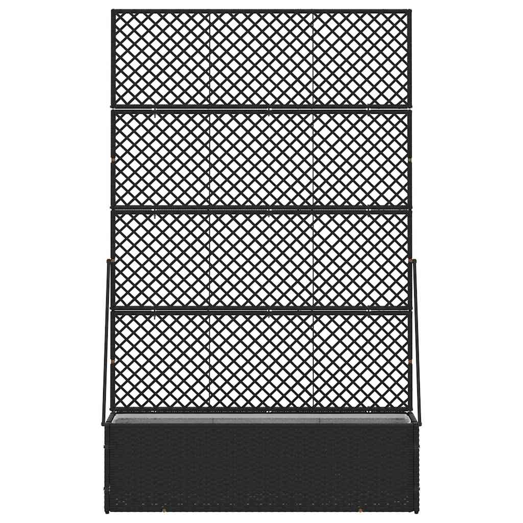 vidaXL Jardinieră Negru 105 x 30 x 170 cm Metal