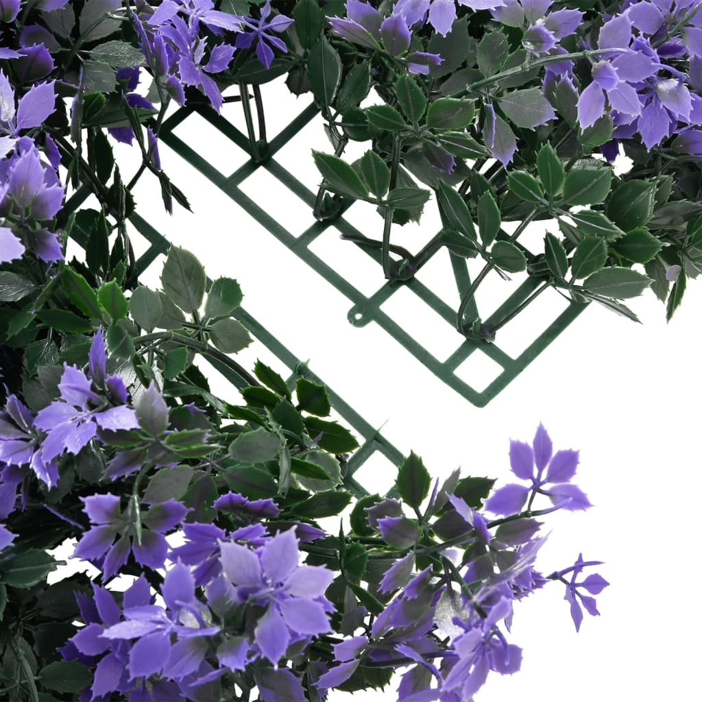 vidaXL Gard din frunze artificiale, 24 buc., violet, 40x60 cm vidaXL Gard din frunze artificiale, 24 buc., violet, 40x60 cm