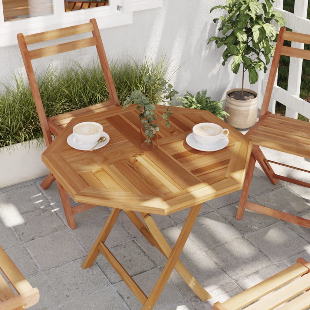 vidaXL Blat de masă, 70x70x2,5 cm, octogonal, lemn masiv de tec vidaXL Blat de masă, 70x70x2,5 cm, octogonal, lemn masiv de tec