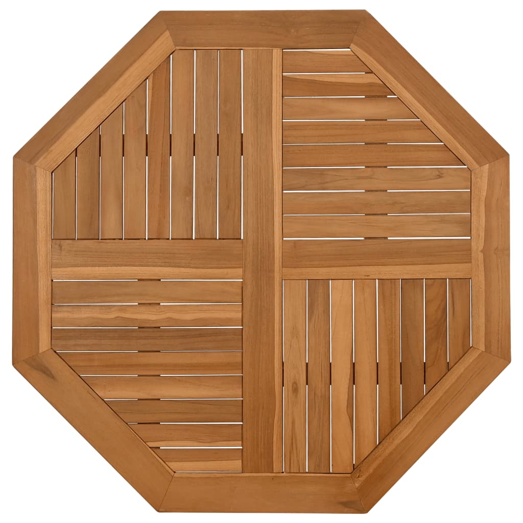 vidaXL Blat de masă, 90x90x2,5 cm, octogonal, lemn masiv de tec