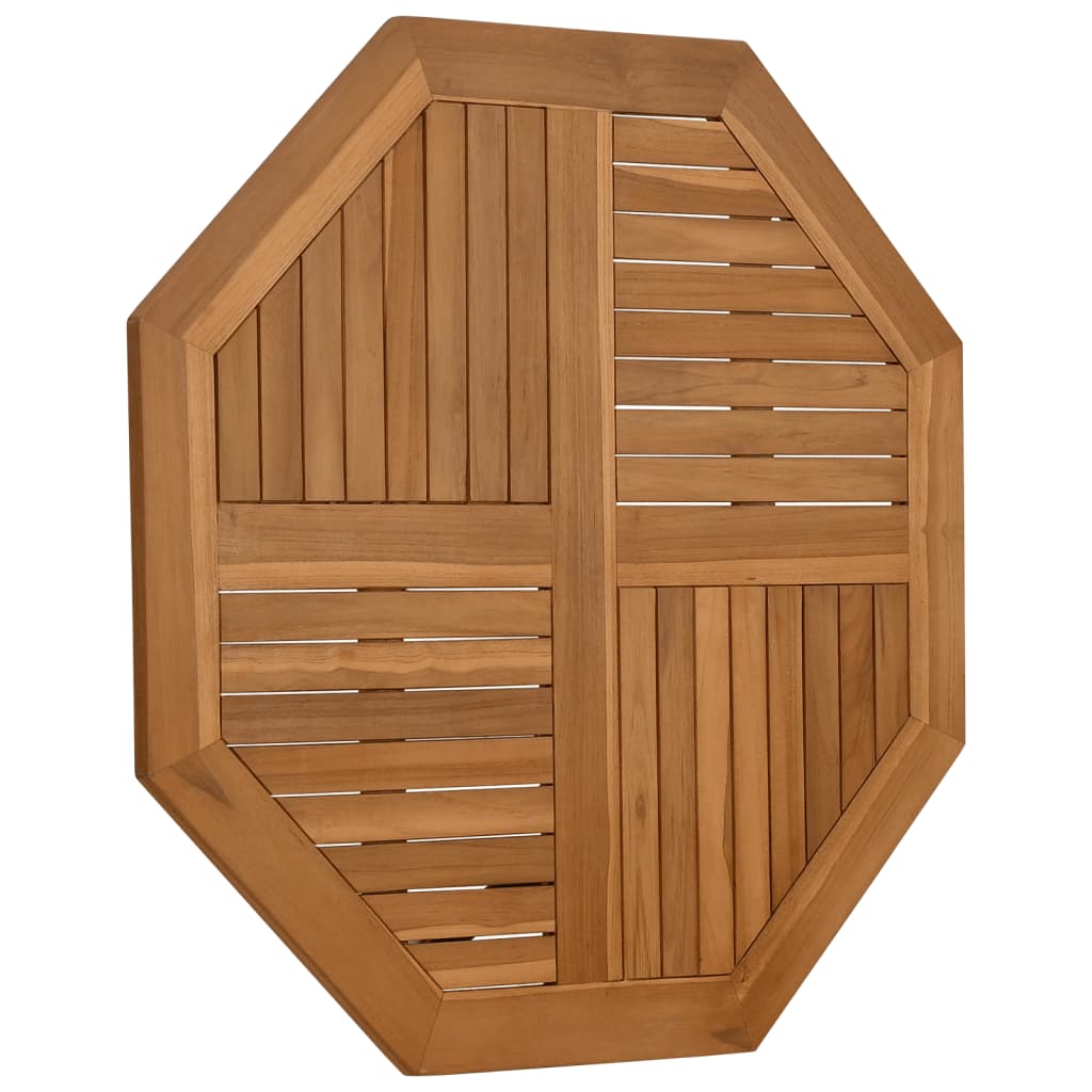 vidaXL Blat de masă, 90x90x2,5 cm, octogonal, lemn masiv de tec