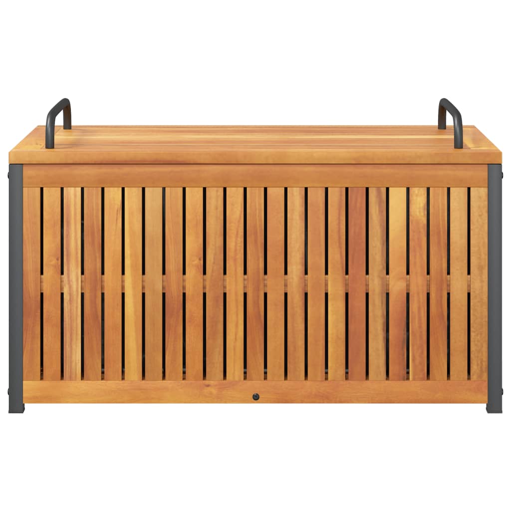 vidaXL Cutie de perne de exterior 85x45x45/53cm lemn masiv acacia/oțel vidaXL Cutie de perne de exterior 85x45x45/53cm lemn masiv acacia/oțel