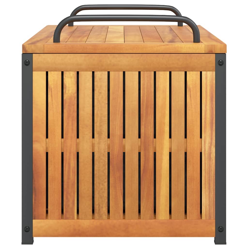 vidaXL Cutie de perne de exterior 85x45x45/53cm lemn masiv acacia/oțel vidaXL Cutie de perne de exterior 85x45x45/53cm lemn masiv acacia/oțel