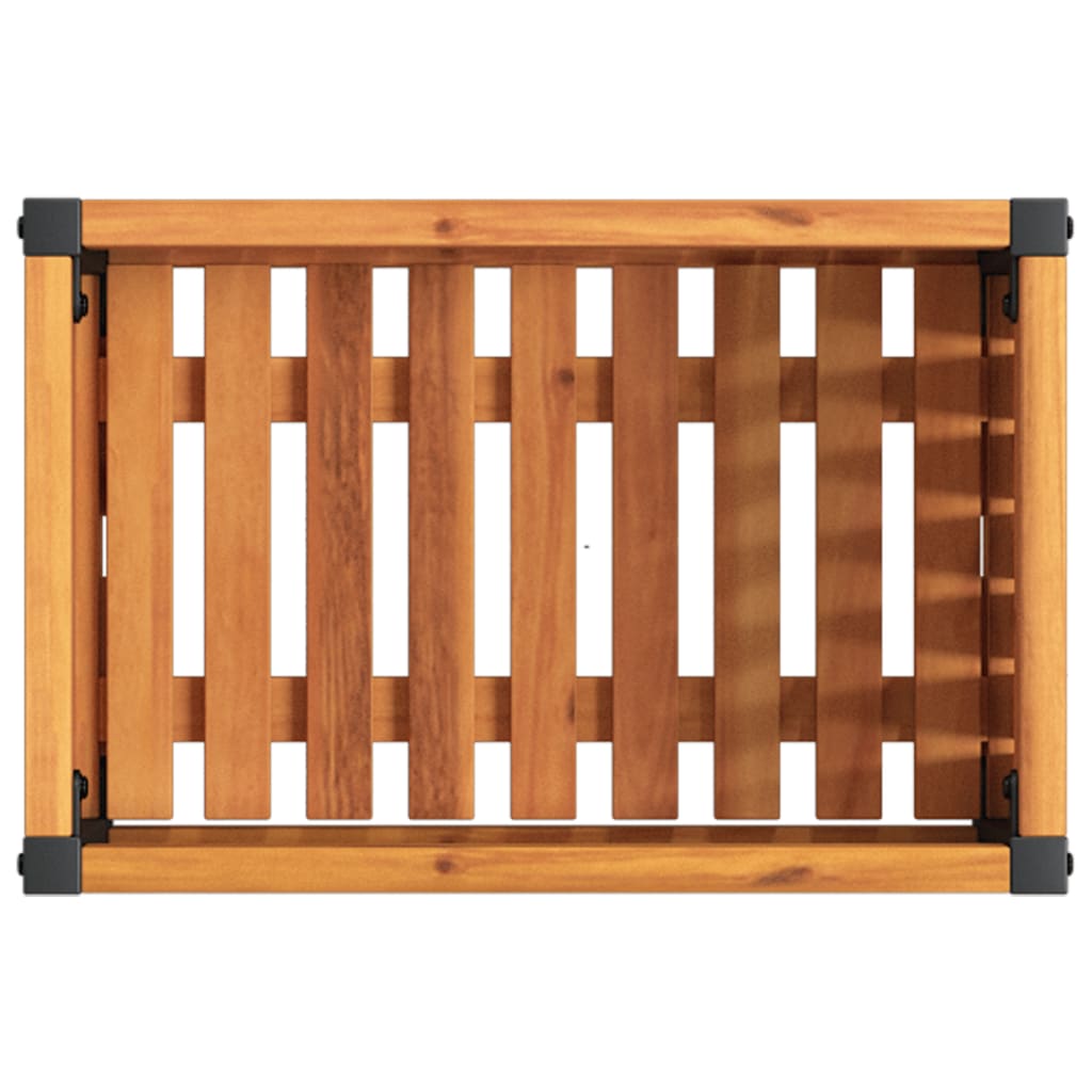 vidaXL Jardinieră de grădină, 45x30x27,5 cm, lemn masiv acacia/oțel vidaXL Jardinieră de grădină, 45x30x27,5 cm, lemn masiv acacia/oțel