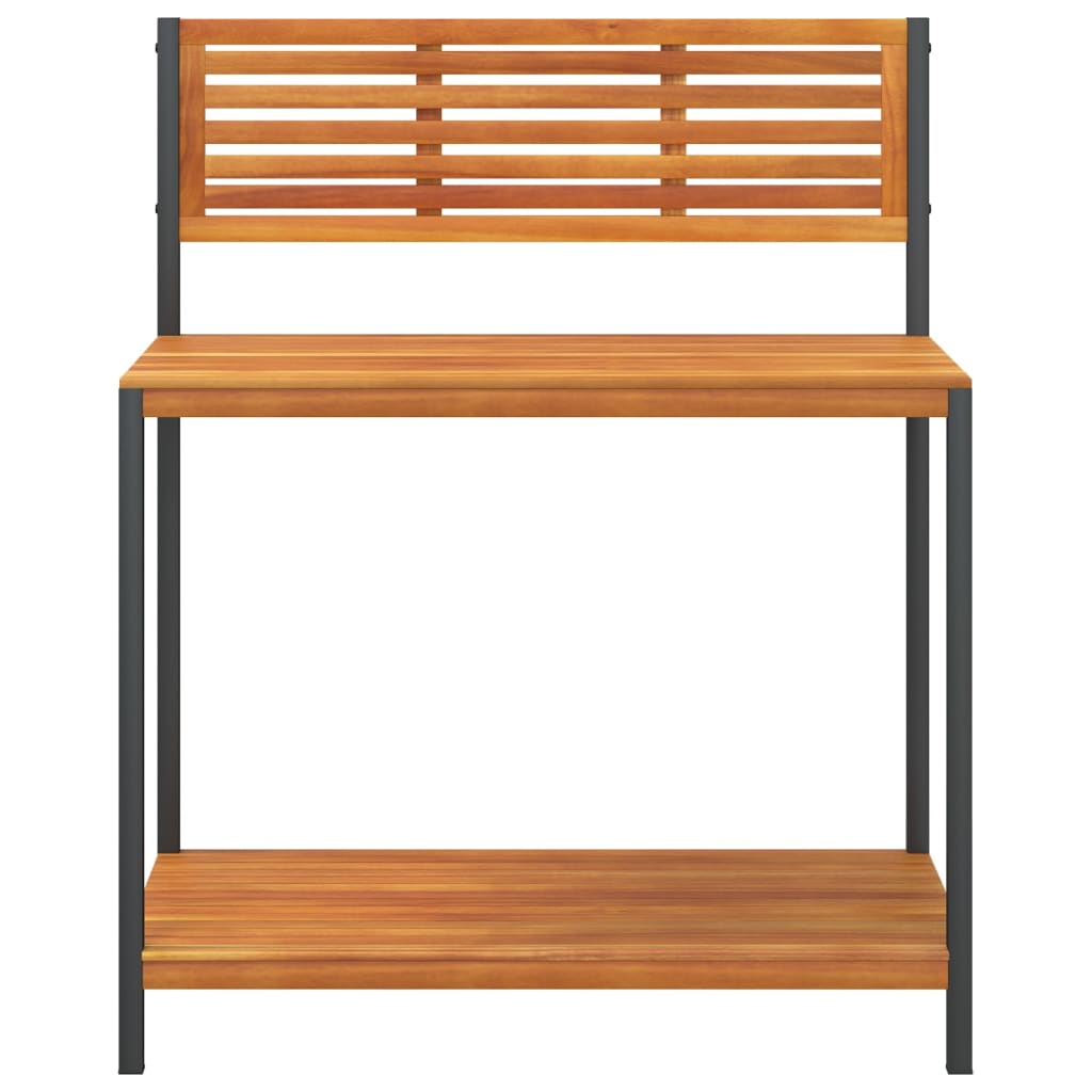vidaXL Masa de lucru de grădină 90x50x110 cm lemn masiv acacia și oțel vidaXL Masa de lucru de grădină 90x50x110 cm lemn masiv acacia și oțel