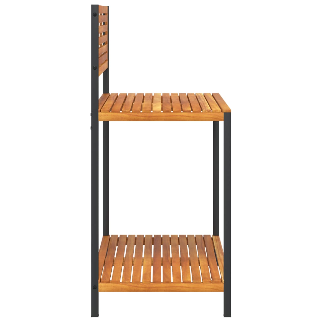 vidaXL Masa de lucru de grădină 90x50x110 cm lemn masiv acacia și oțel vidaXL Masa de lucru de grădină 90x50x110 cm lemn masiv acacia și oțel