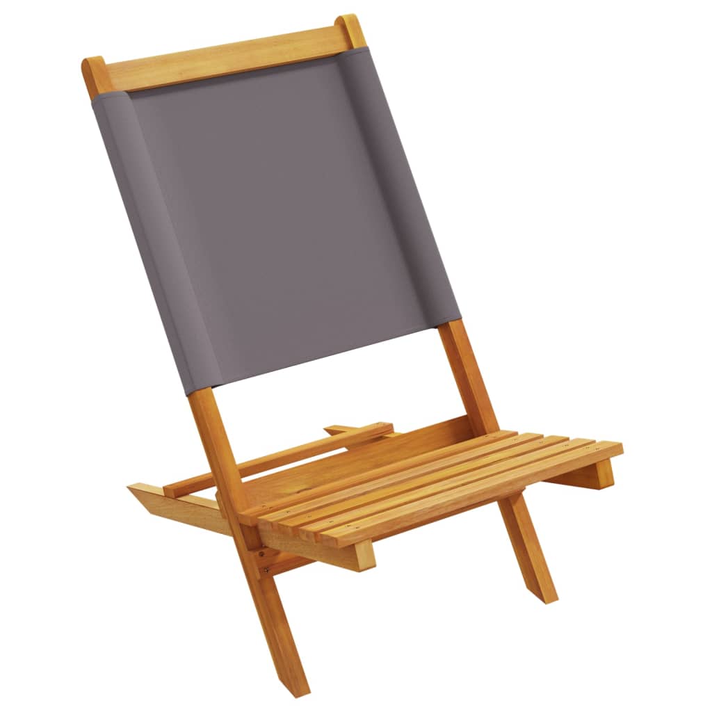 vidaXL Scaune de grădină 2 buc., antracit, lemn masiv acacia și textil vidaXL Scaune de grădină 2 buc., antracit, lemn masiv acacia și textil
