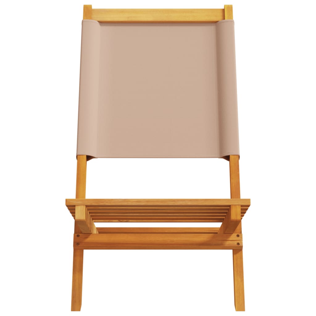 vidaXL Scaune de grădină 2 buc., taupe, lemn masiv acacia și textil vidaXL Scaune de grădină 2 buc., taupe, lemn masiv acacia și textil