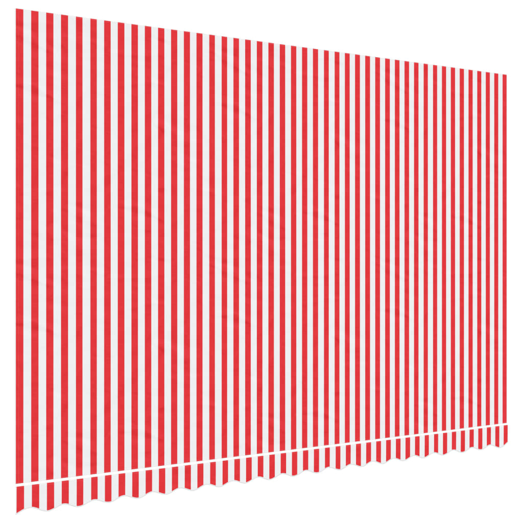 vidaXL Pânză copertină de rezervă, dungi roșii și albe, 4,5x3 m vidaXL Pânză copertină de rezervă, dungi roșii și albe, 4,5x3 m