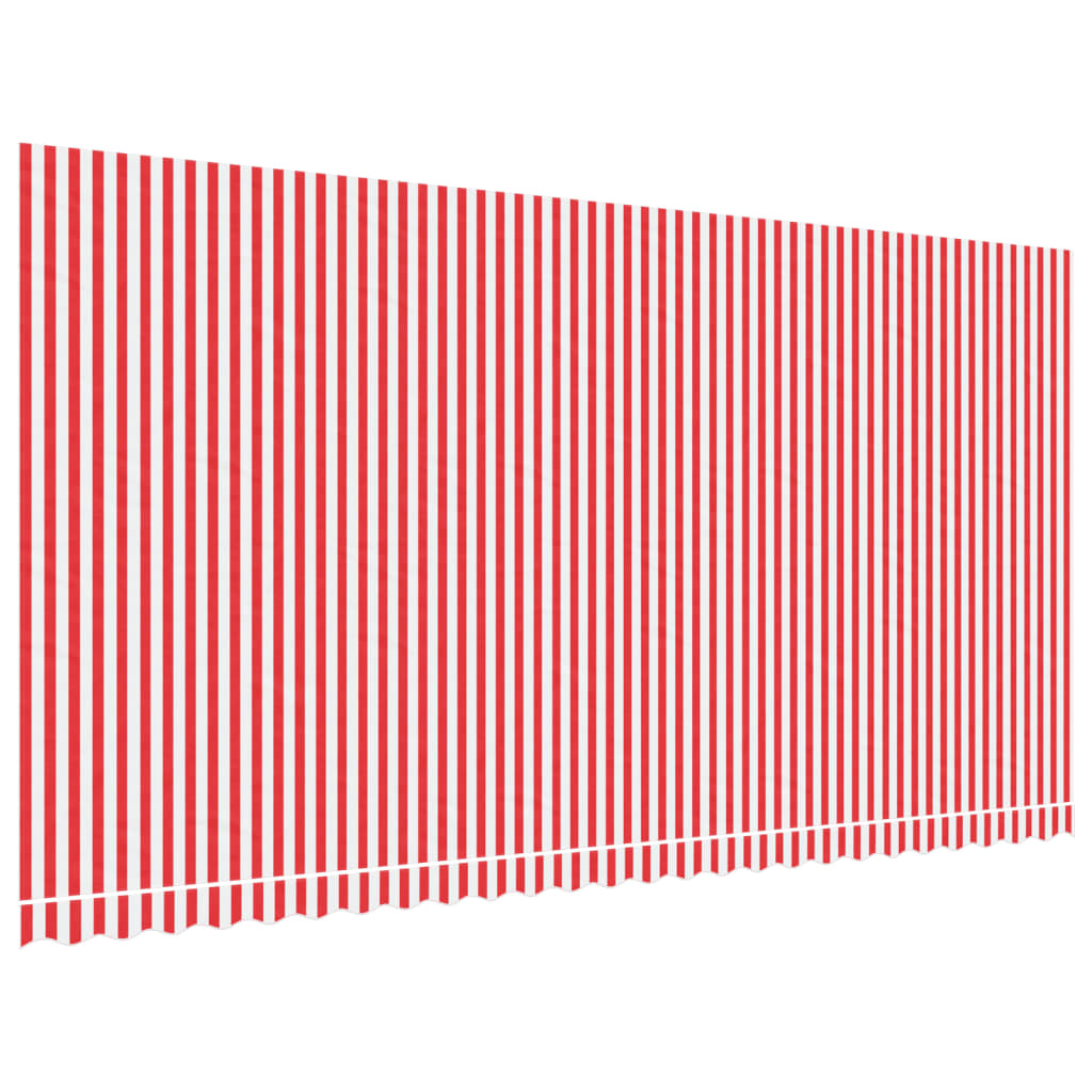 vidaXL Pânză copertină de rezervă, dungi roșii și albe, 6x3 m vidaXL Pânză copertină de rezervă, dungi roșii și albe, 6x3 m