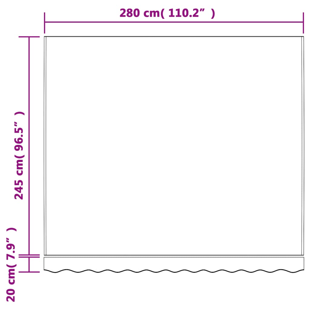 vidaXL Pânză de rezervă copertină, dungi multicolore, 3x2,5 m vidaXL Pânză de rezervă copertină, dungi multicolore, 3x2,5 m