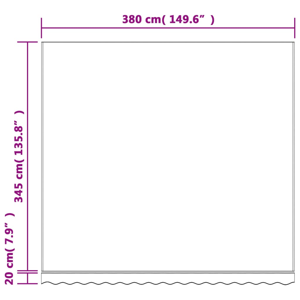 vidaXL Pânză de rezervă copertină, multicolor, 4x3,5 m vidaXL Pânză de rezervă copertină, multicolor, 4x3,5 m