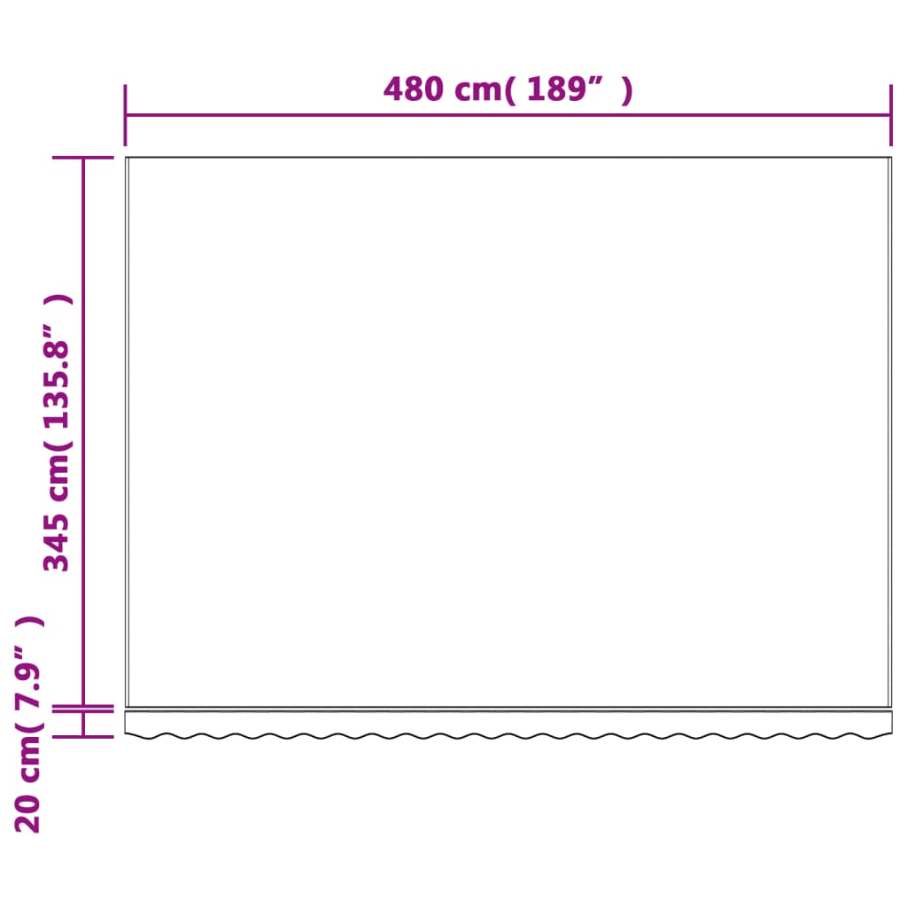 vidaXL Pânză de rezervă copertină, dungi multicolore, 5x3,5 m vidaXL Pânză de rezervă copertină, dungi multicolore, 5x3,5 m
