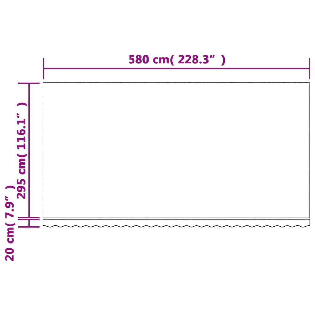 vidaXL Pânză de rezervă copertină, dungi multicolore, 6x3 m vidaXL Pânză de rezervă copertină, dungi multicolore, 6x3 m