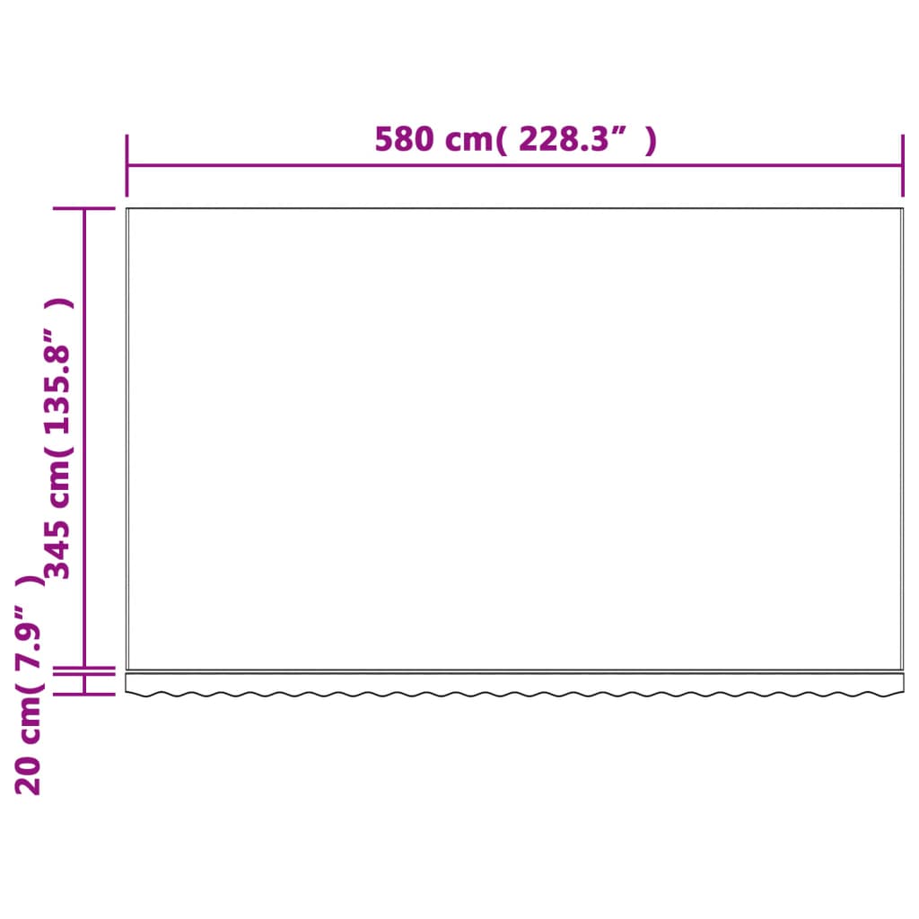 vidaXL Pânză de rezervă copertină, dungi multicolore, 6x3,5 m vidaXL Pânză de rezervă copertină, dungi multicolore, 6x3,5 m