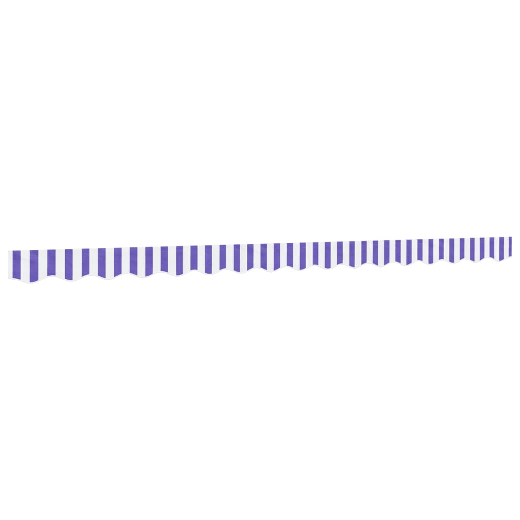 vidaXL Pânză de rezervă fald copertină, albastru și alb 4 m dungi