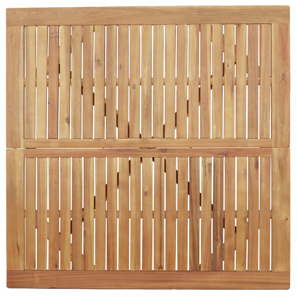 vidaXL Masă de grădină pătrată, 110x110x75 cm, lemn masiv de acacia