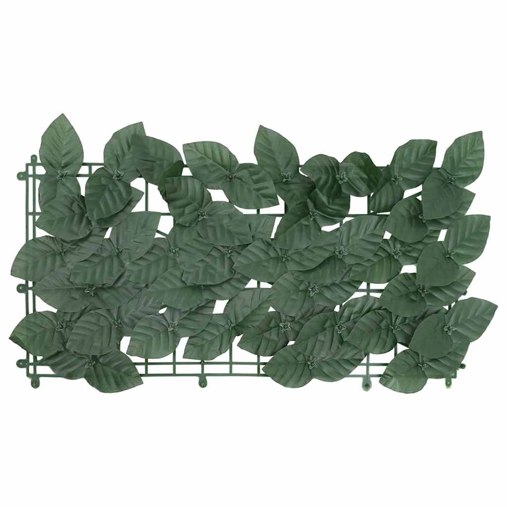 vidaXL Paravan de balcon cu frunze verde închis, 200x75 cm