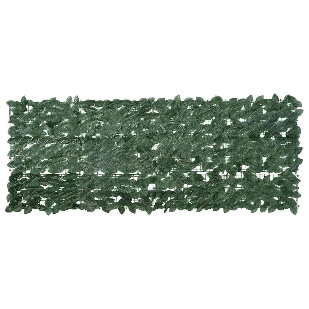 vidaXL Paravan de balcon cu frunze verde închis, 200x75 cm