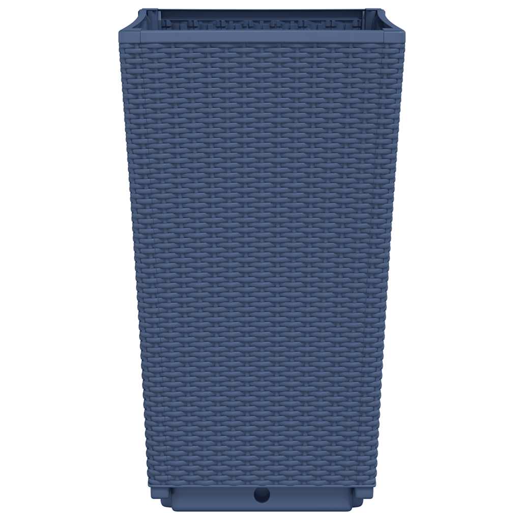 vidaXL Jardiniere de grădină, 2 buc., albastru gri, 32,5x32,5x57 cm, PP
