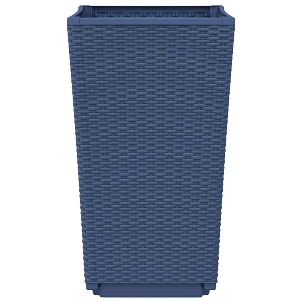 vidaXL Jardiniere de grădină, 2 buc., albastru gri, 32,5x32,5x57 cm, PP