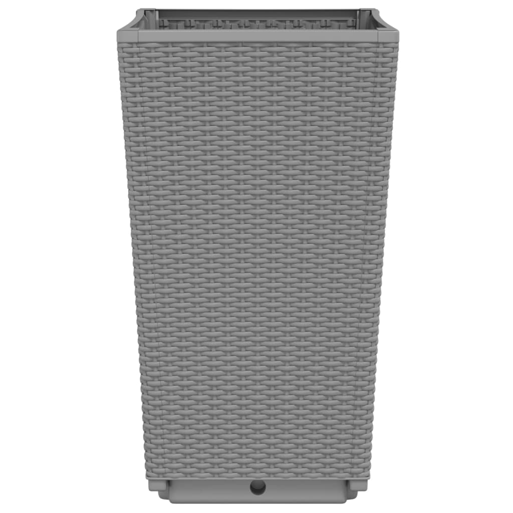 vidaXL Jardiniere de grădină, 2 buc., gri deschis, 32,5x32,5x57 cm, PP