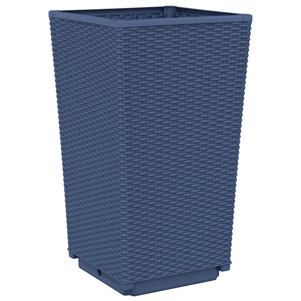 vidaXL Jardiniere de grădină, 4 buc., albastru gri, 32,5x32,5x57 cm, PP