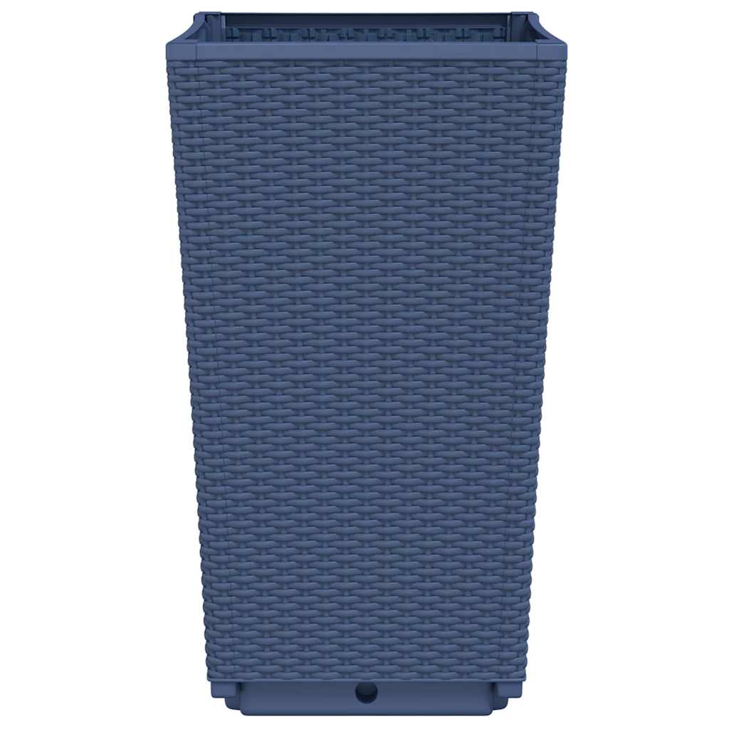 vidaXL Jardiniere de grădină, 4 buc., albastru gri, 32,5x32,5x57 cm, PP