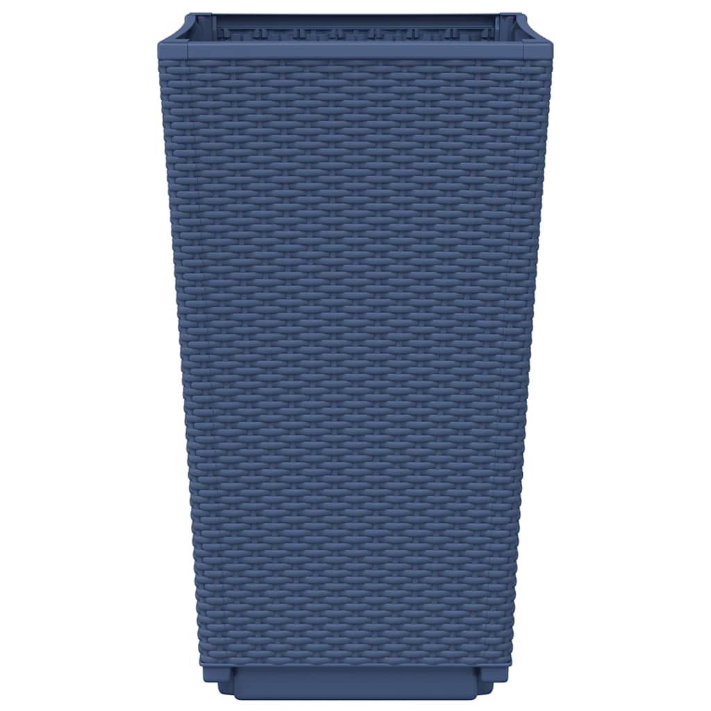 vidaXL Jardiniere de grădină, 4 buc., albastru gri, 32,5x32,5x57 cm, PP