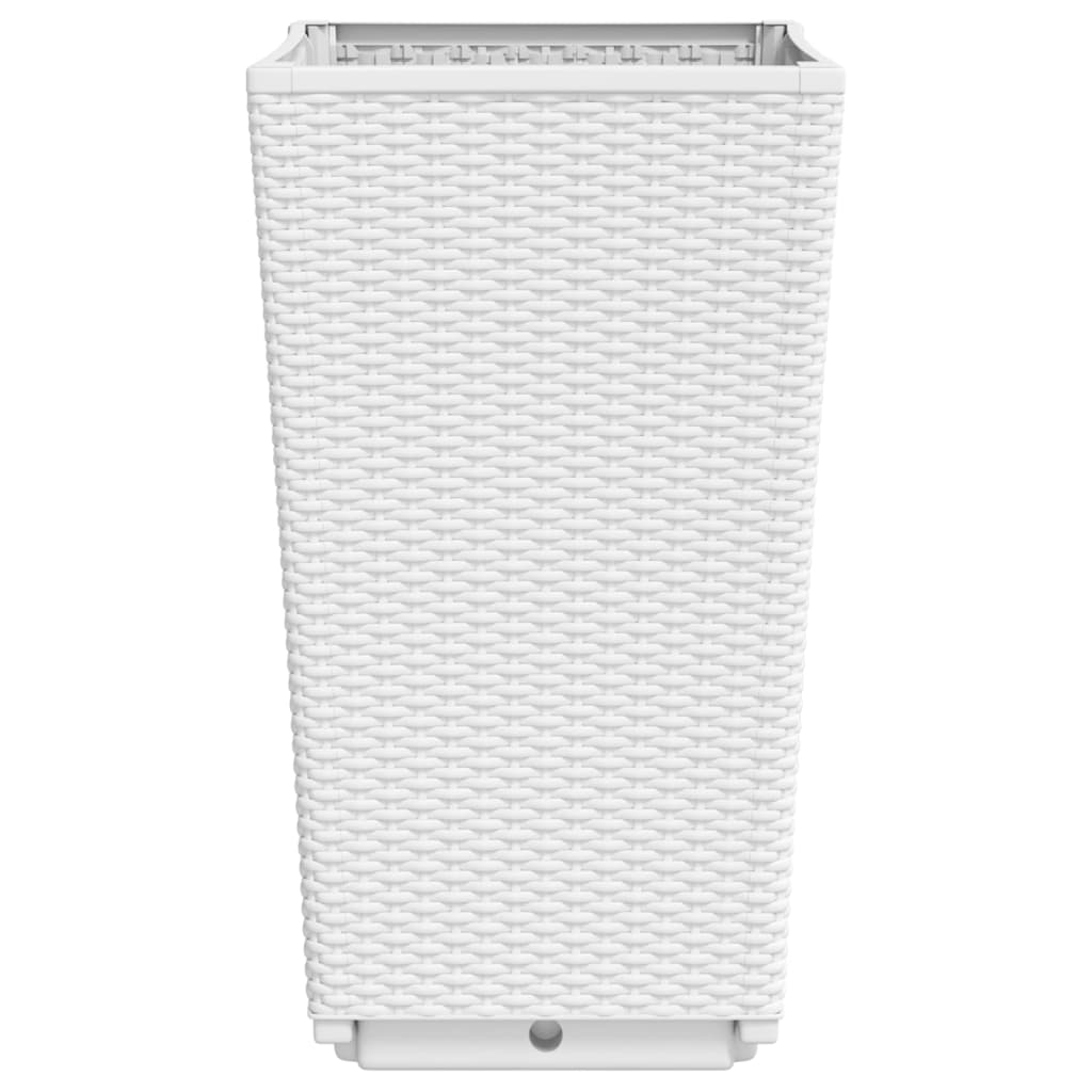 vidaXL Jardiniere de grădină, 4 buc., alb, 32,5x32,5x57 cm, PP vidaXL Jardiniere de grădină, 4 buc., alb, 32,5x32,5x57 cm, PP