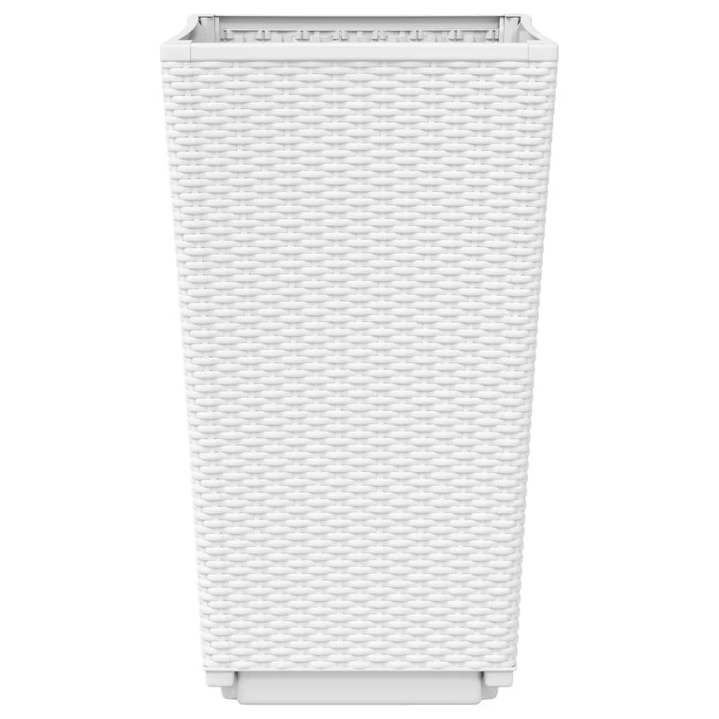 vidaXL Jardiniere de grădină, 4 buc., alb, 32,5x32,5x57 cm, PP vidaXL Jardiniere de grădină, 4 buc., alb, 32,5x32,5x57 cm, PP