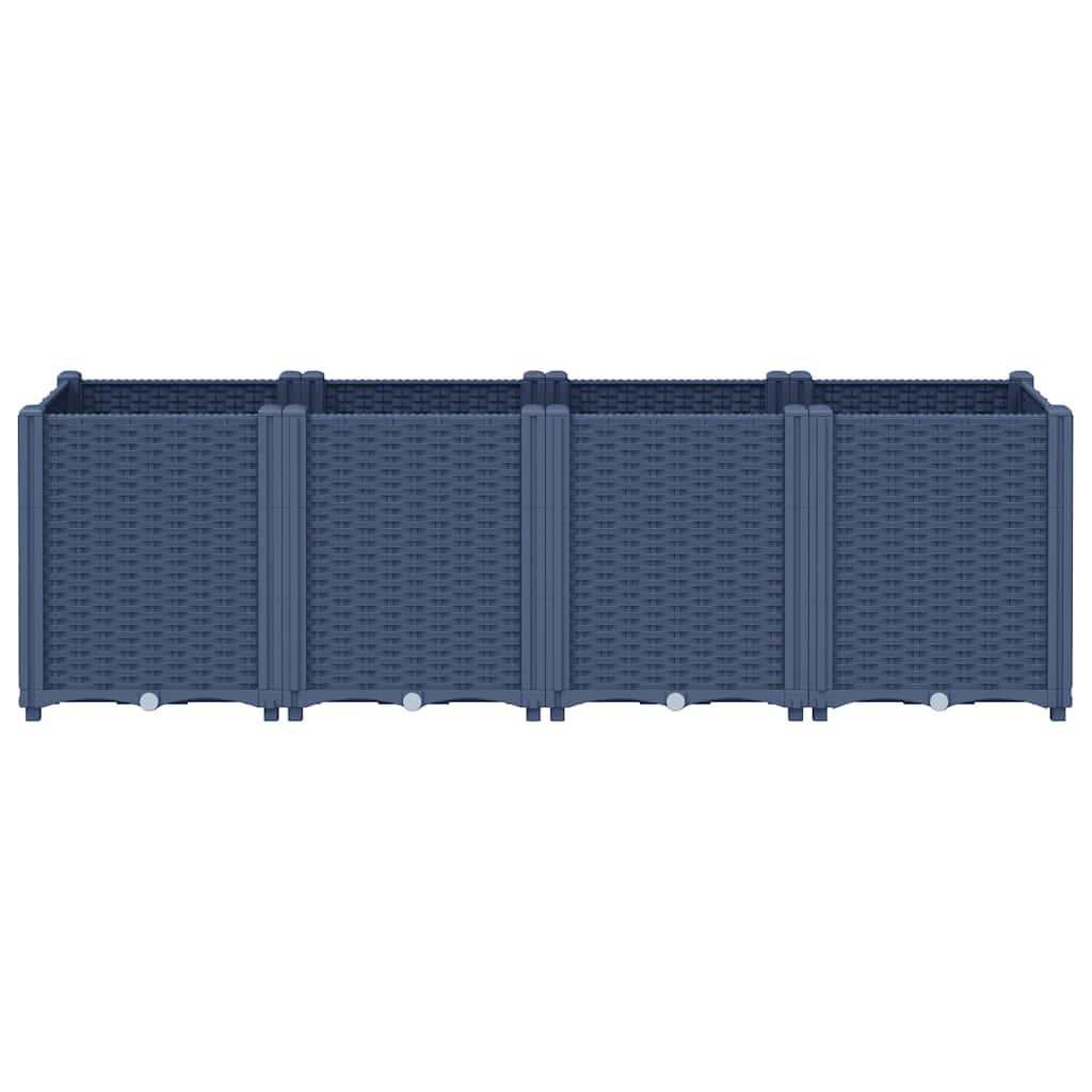 vidaXL Jardinieră de grădină, albastru gri, 160x40x53 cm, PP vidaXL Jardinieră de grădină, albastru gri, 160x40x53 cm, PP
