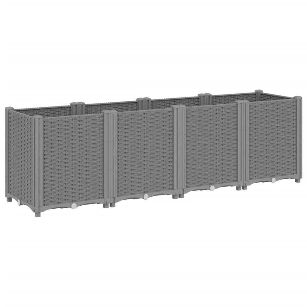 vidaXL Jardinieră de grădină, gri deschis, 160x40x53 cm, PP vidaXL Jardinieră de grădină, gri deschis, 160x40x53 cm, PP