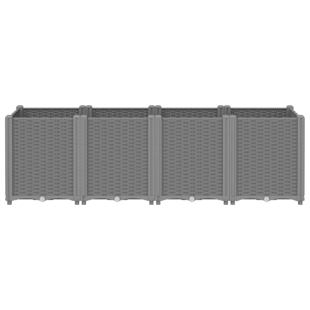 vidaXL Jardinieră de grădină, gri deschis, 160x40x53 cm, PP vidaXL Jardinieră de grădină, gri deschis, 160x40x53 cm, PP