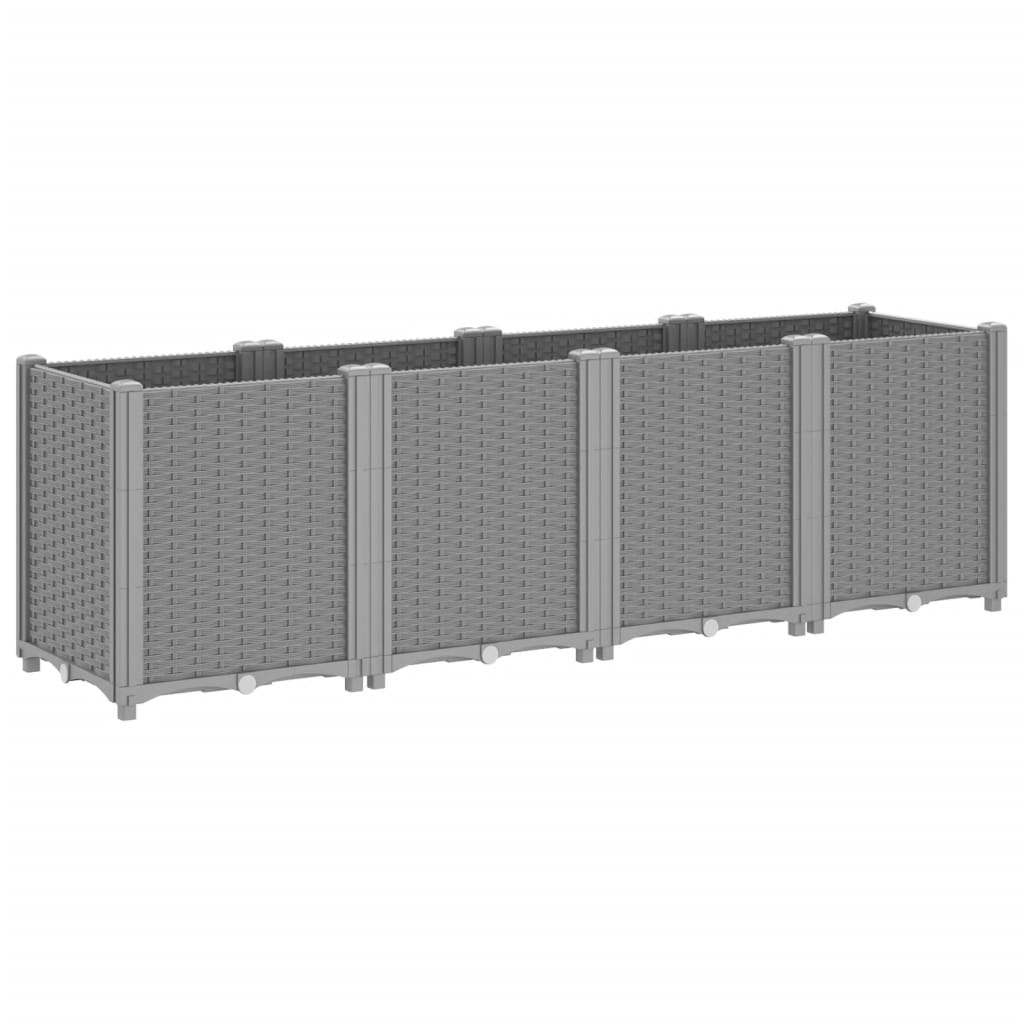 vidaXL Jardinieră de grădină, gri deschis, 160x40x53 cm, PP vidaXL Jardinieră de grădină, gri deschis, 160x40x53 cm, PP