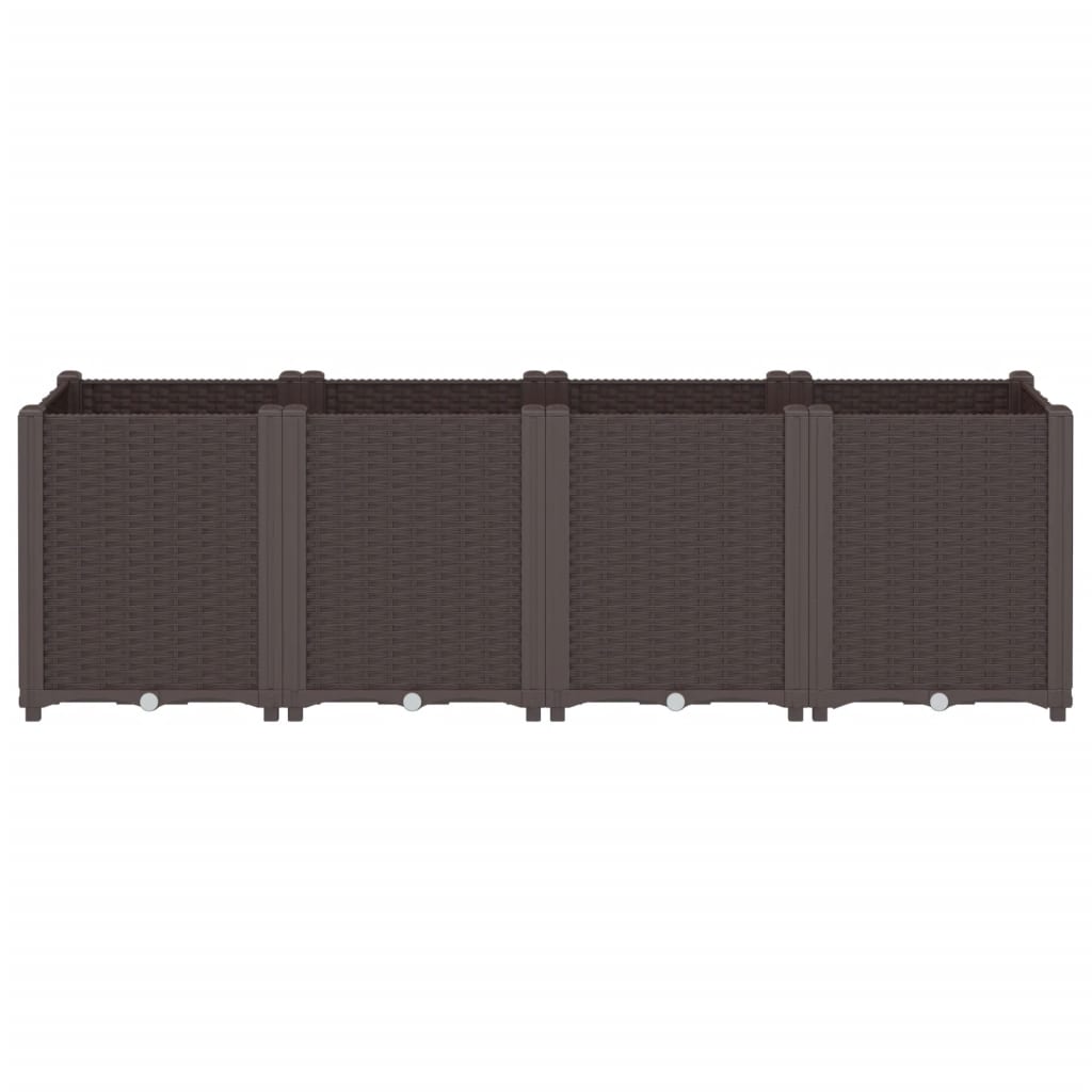 vidaXL Jardinieră de grădină, maro, 160x40x53 cm, PP vidaXL Jardinieră de grădină, maro, 160x40x53 cm, PP