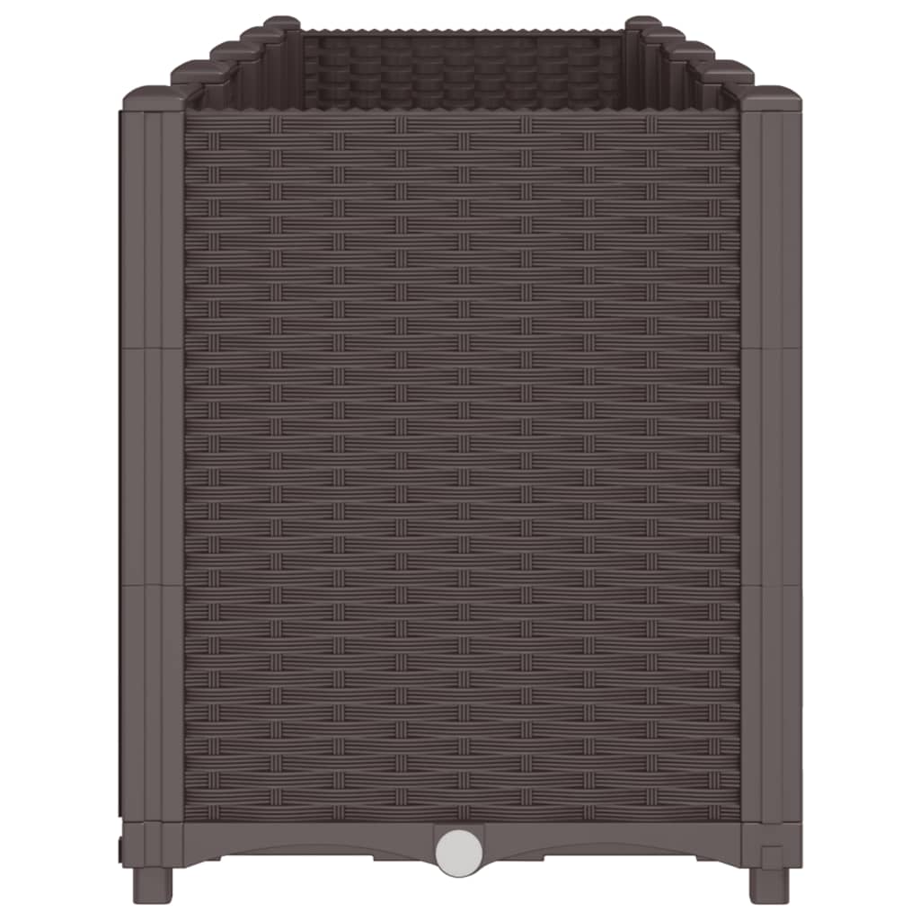 vidaXL Jardinieră de grădină, maro, 160x40x53 cm, PP vidaXL Jardinieră de grădină, maro, 160x40x53 cm, PP