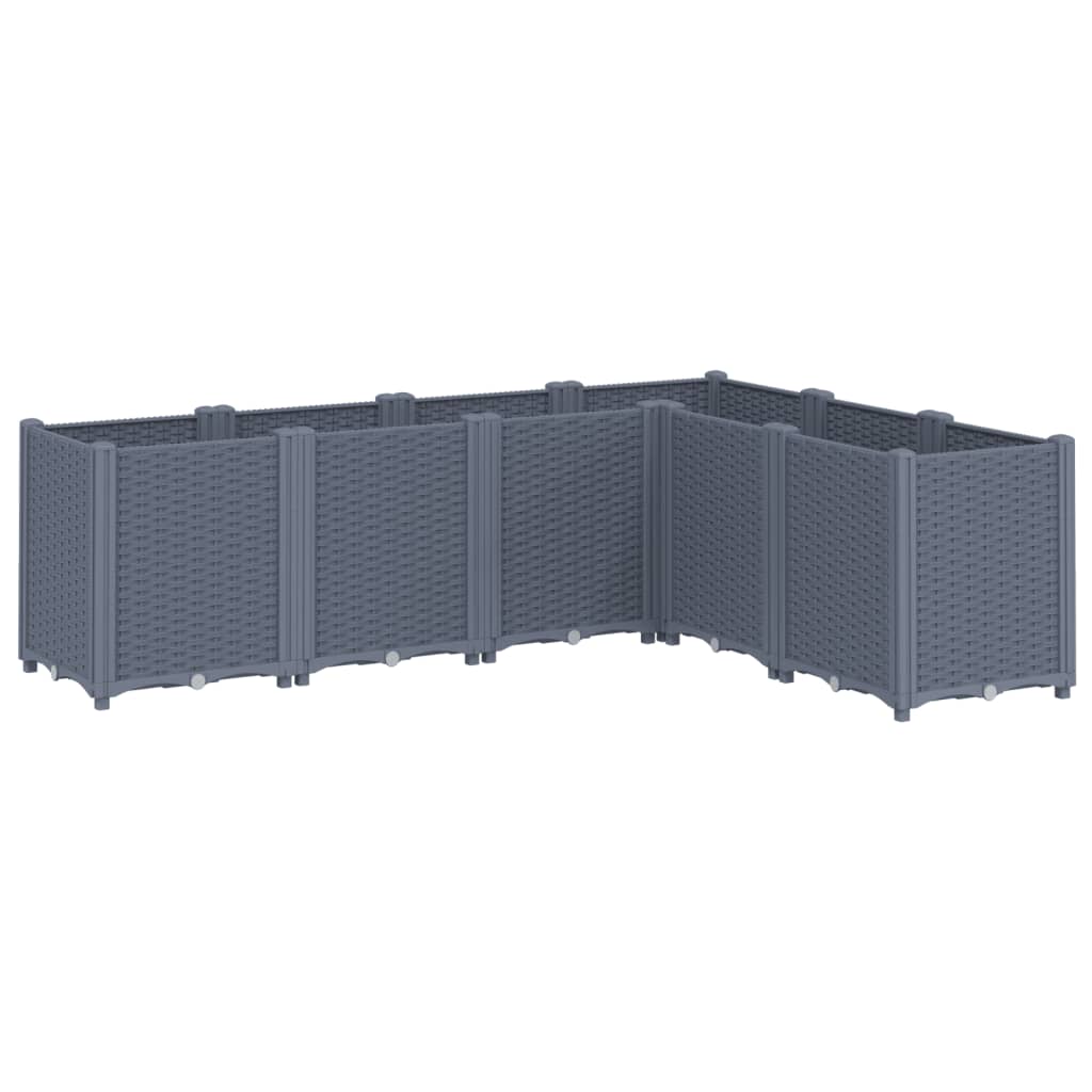 vidaXL Jardinieră de grădină, albastru gri, 160x120x53 cm, PP vidaXL Jardinieră de grădină, albastru gri, 160x120x53 cm, PP