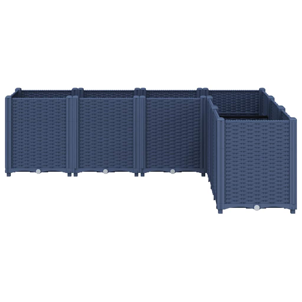 vidaXL Jardinieră de grădină, albastru gri, 160x120x53 cm, PP vidaXL Jardinieră de grădină, albastru gri, 160x120x53 cm, PP