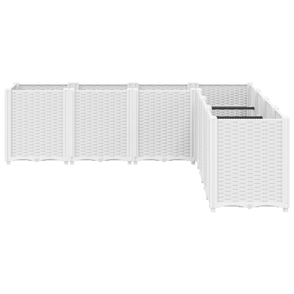 vidaXL Jardinieră de grădină, alb, 160x160x53 cm, PP vidaXL Jardinieră de grădină, alb, 160x160x53 cm, PP