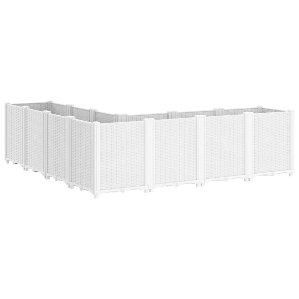 vidaXL Jardinieră de grădină, alb, 160x160x53 cm, PP vidaXL Jardinieră de grădină, alb, 160x160x53 cm, PP