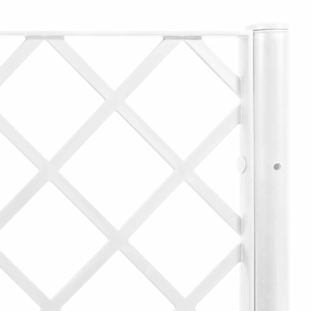 vidaXL Jardinieră de grădină cu spalier, alb, 160x40x142 cm, PP vidaXL Jardinieră de grădină cu spalier, alb, 160x40x142 cm, PP