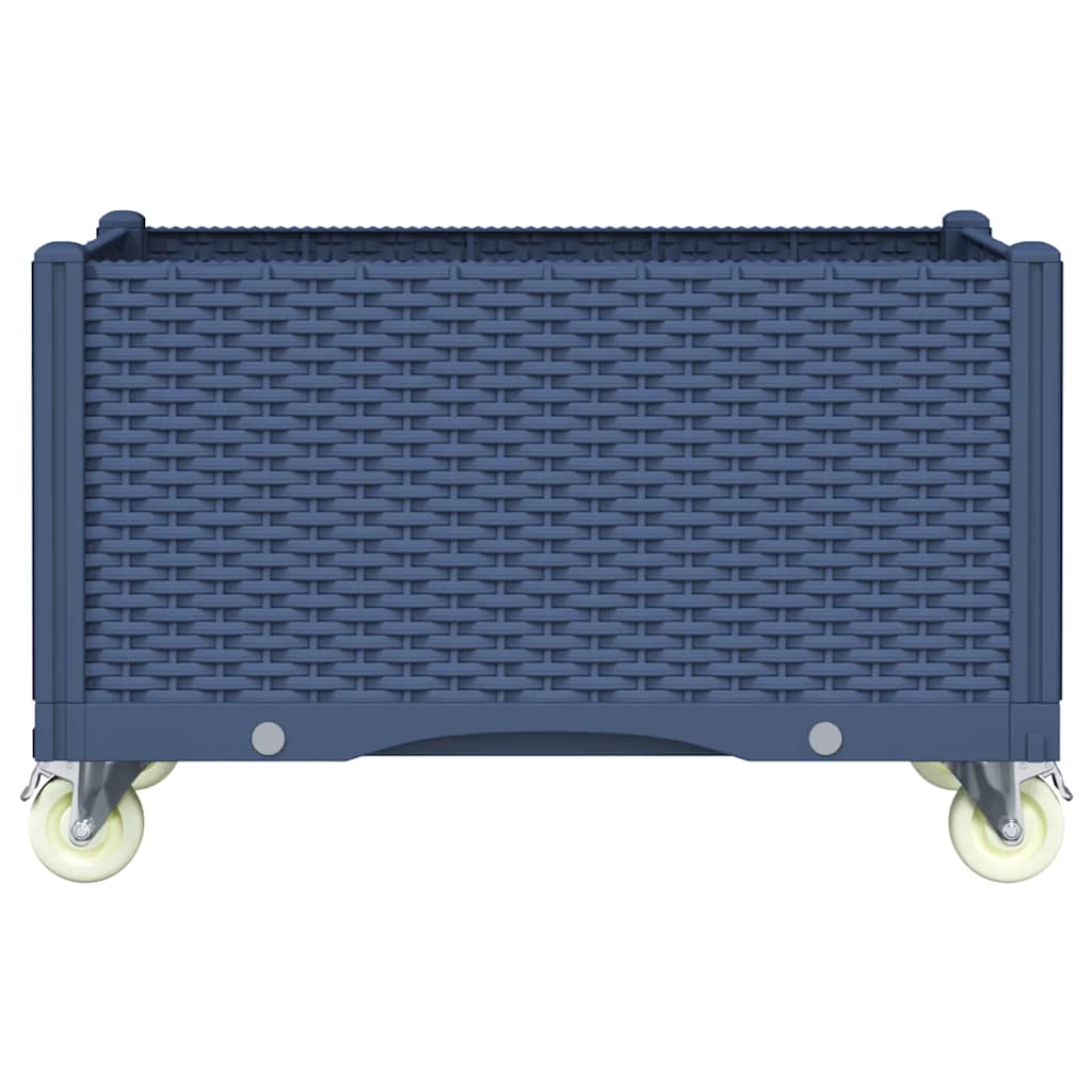 vidaXL Jardinieră de grădină cu picioare, albastru gri, 80x50x54 cm, PP