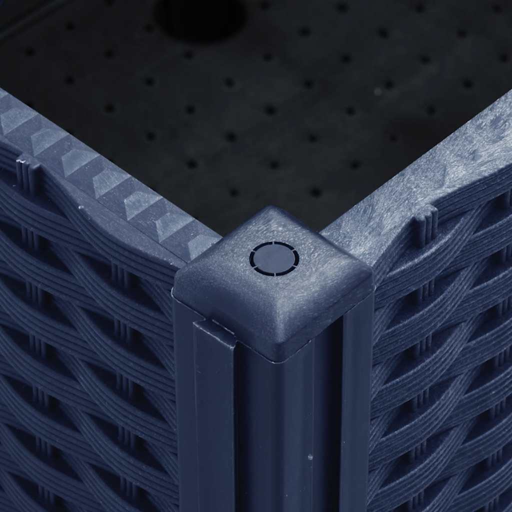 vidaXL Jardinieră de grădină cu picioare, albastru gri, 100x80x54 cm, PP