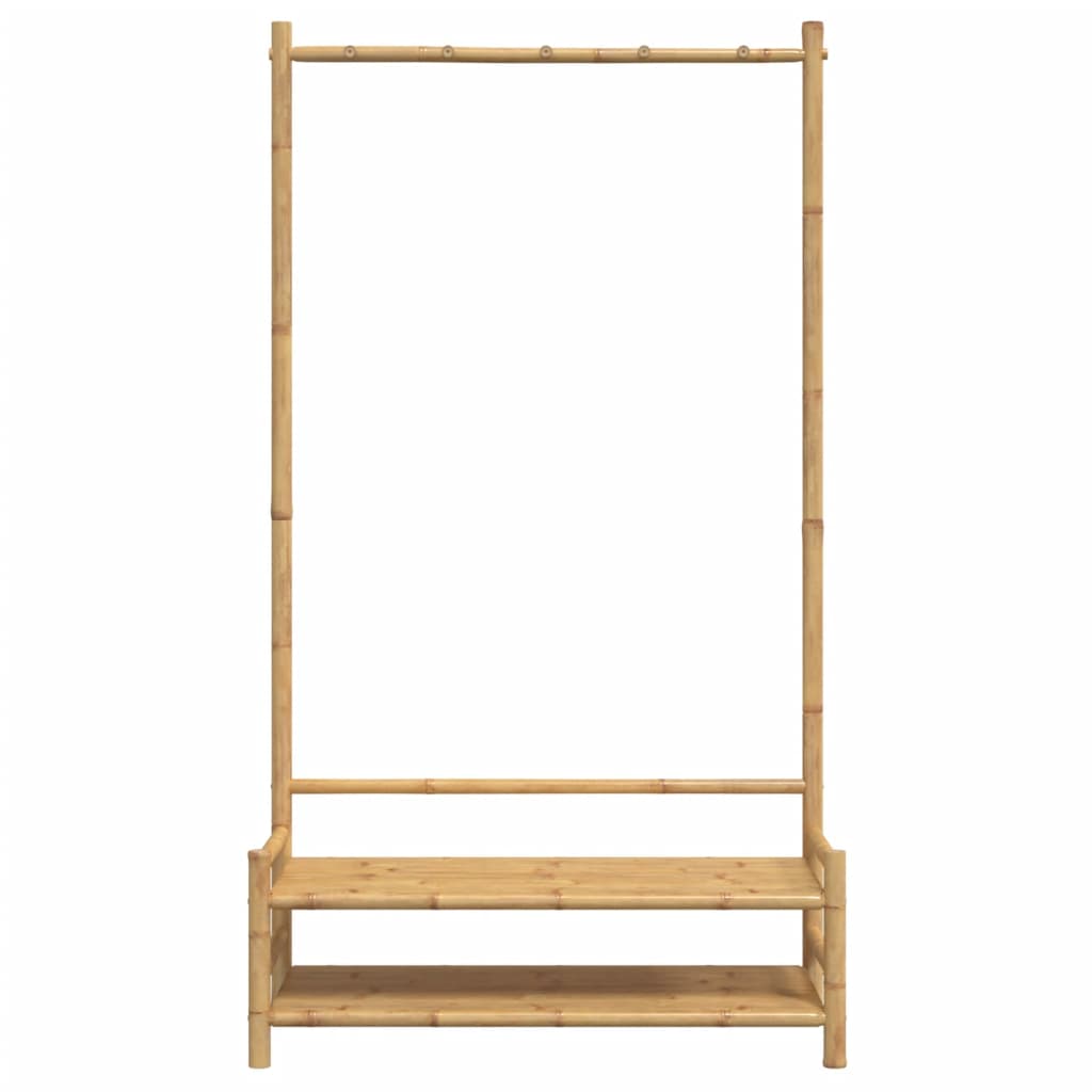 vidaXL Cuier pentru haine cu rafturi, 103x40x183 cm, bambus vidaXL Cuier pentru haine cu rafturi, 103x40x183 cm, bambus