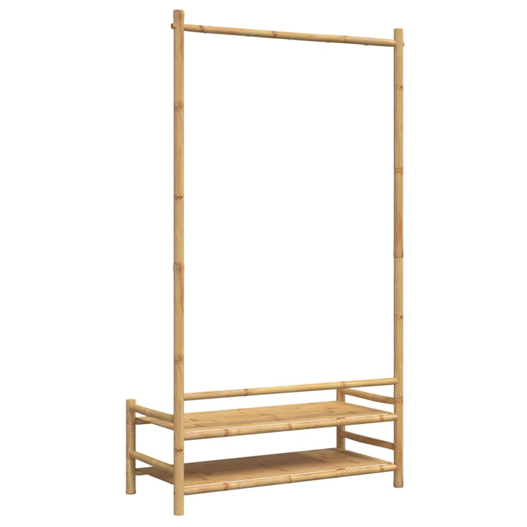 vidaXL Cuier pentru haine cu rafturi, 103x40x183 cm, bambus vidaXL Cuier pentru haine cu rafturi, 103x40x183 cm, bambus