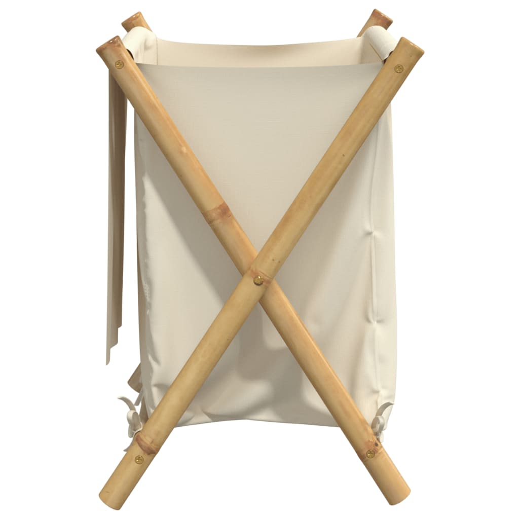 vidaXL Coș de rufe, alb crem, 45x55x63,5 cm, bambus vidaXL Coș de rufe, alb crem, 45x55x63,5 cm, bambus