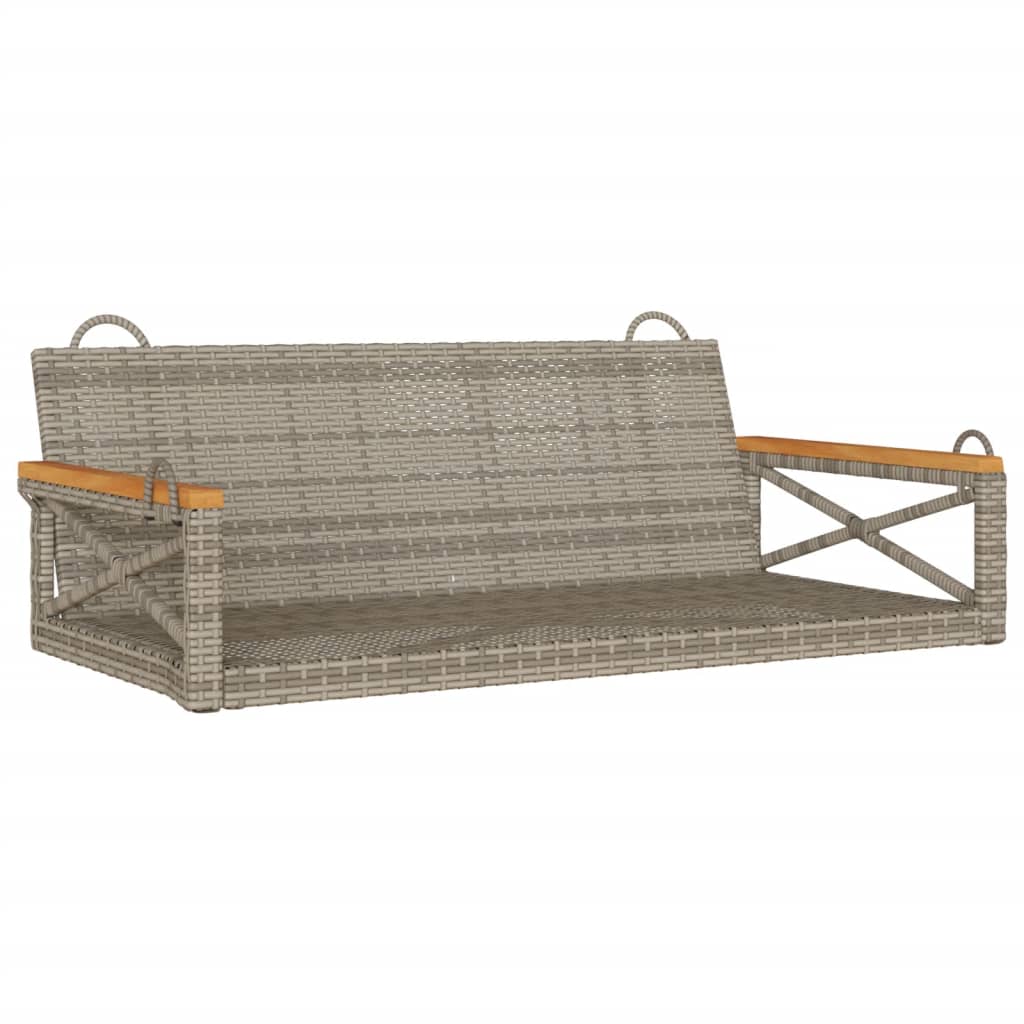 vidaXL Bancă de balansoar, gri, 109x62x40 cm, poliratan vidaXL Bancă de balansoar, gri, 109x62x40 cm, poliratan