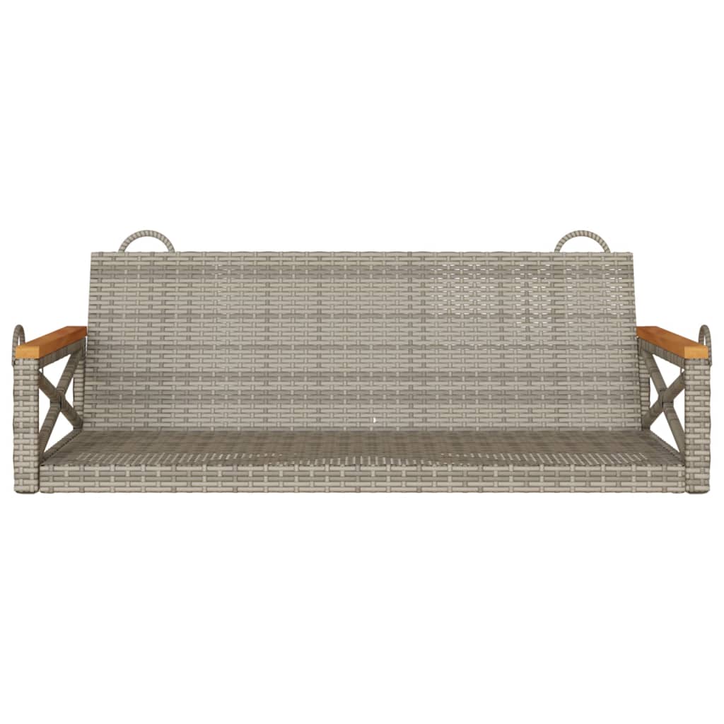 vidaXL Bancă de balansoar, gri, 109x62x40 cm, poliratan vidaXL Bancă de balansoar, gri, 109x62x40 cm, poliratan