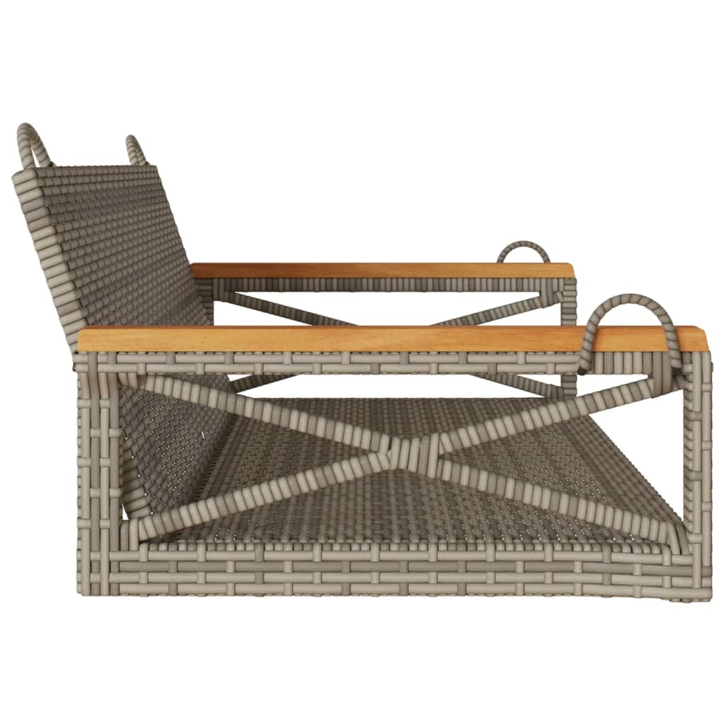 vidaXL Bancă de balansoar, gri, 109x62x40 cm, poliratan vidaXL Bancă de balansoar, gri, 109x62x40 cm, poliratan